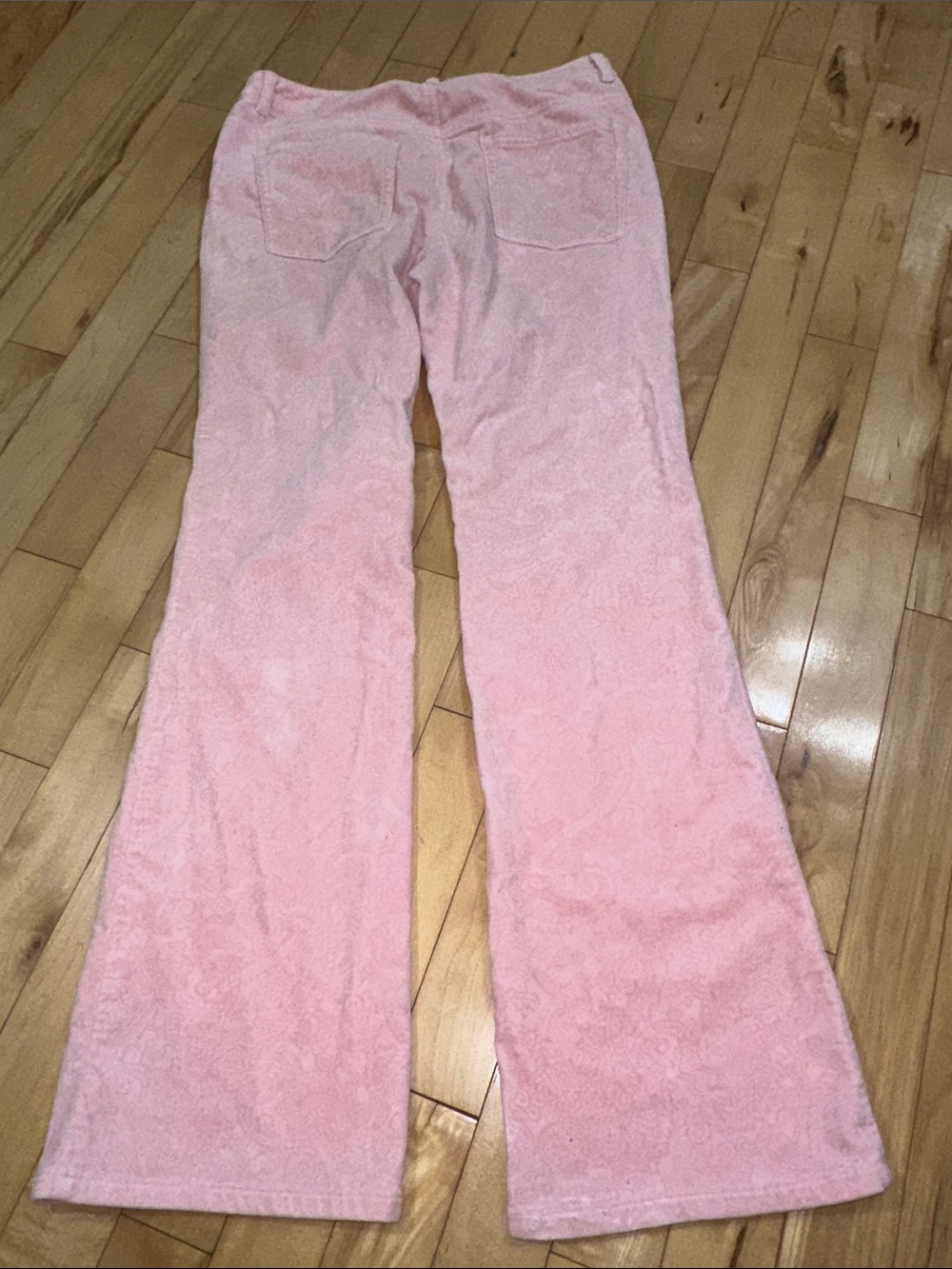 Vintage Ralph Lauren Pink Paisley Velvety Pants - Picture 2 of 9